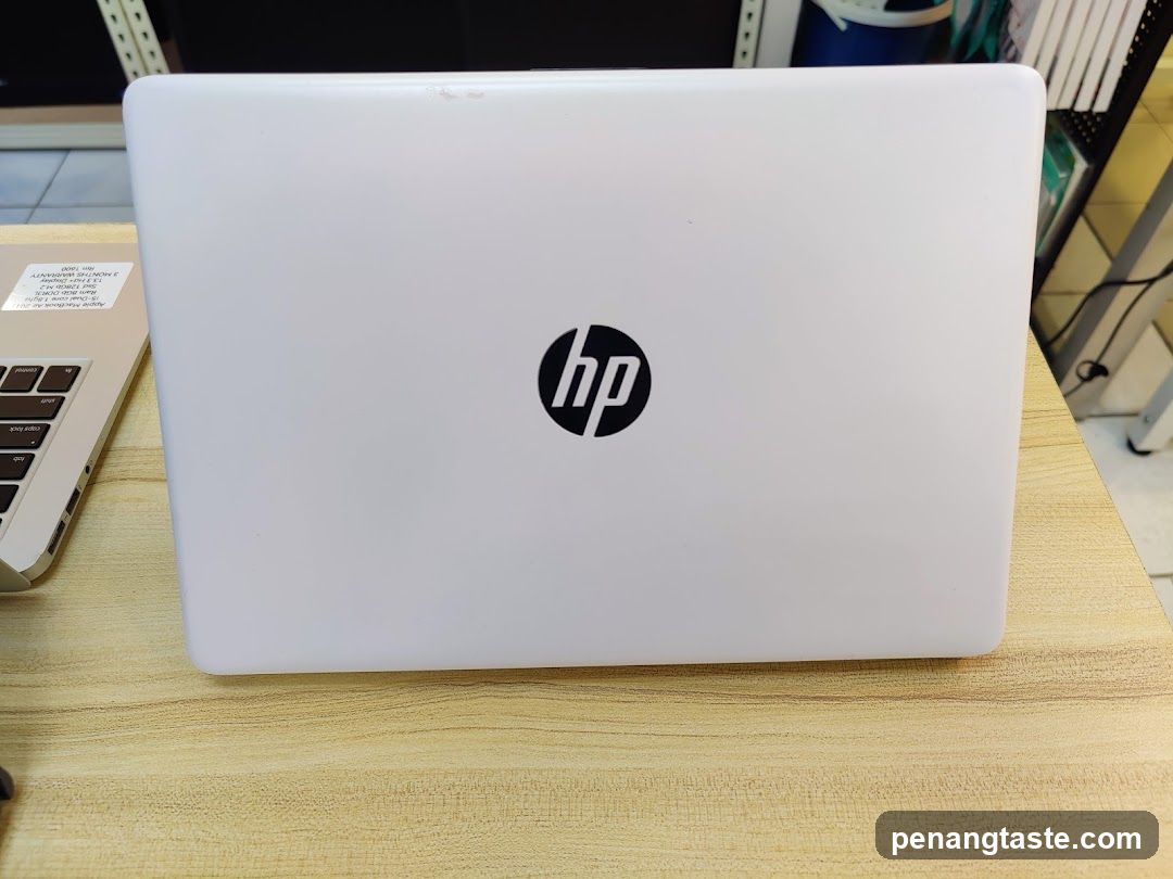 HP Laptop on Table