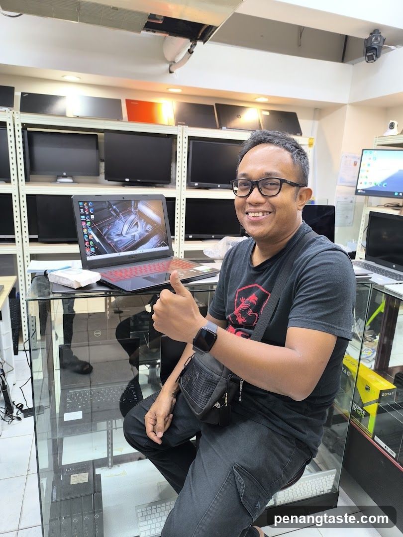 Tech Store Interior with Staff