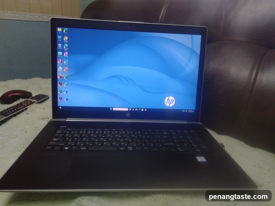 HP Laptop on Couch