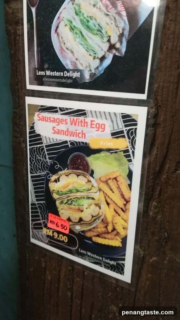 Food Menu Posters on Wall