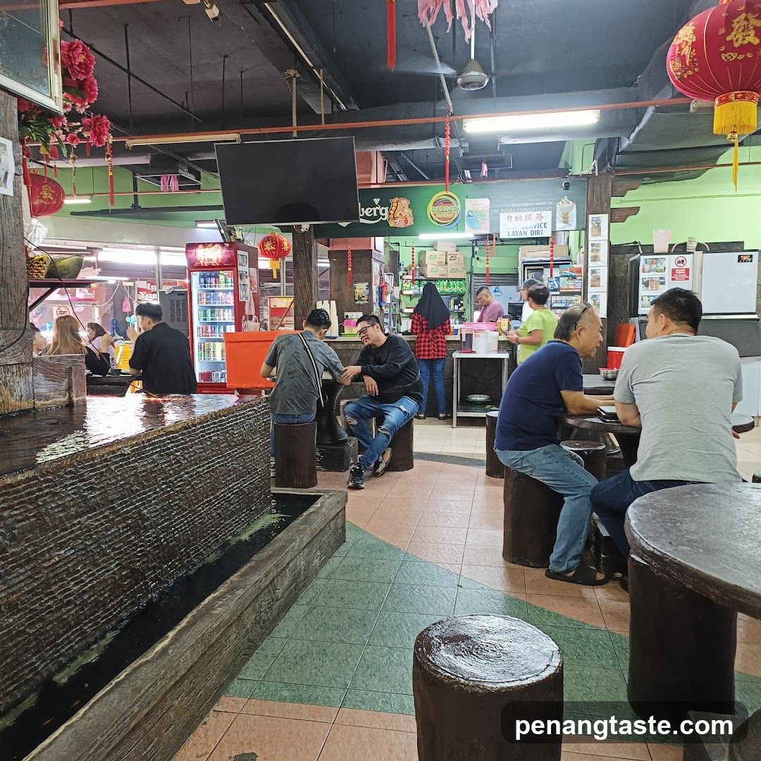 Restaurant Interior with Water Feature