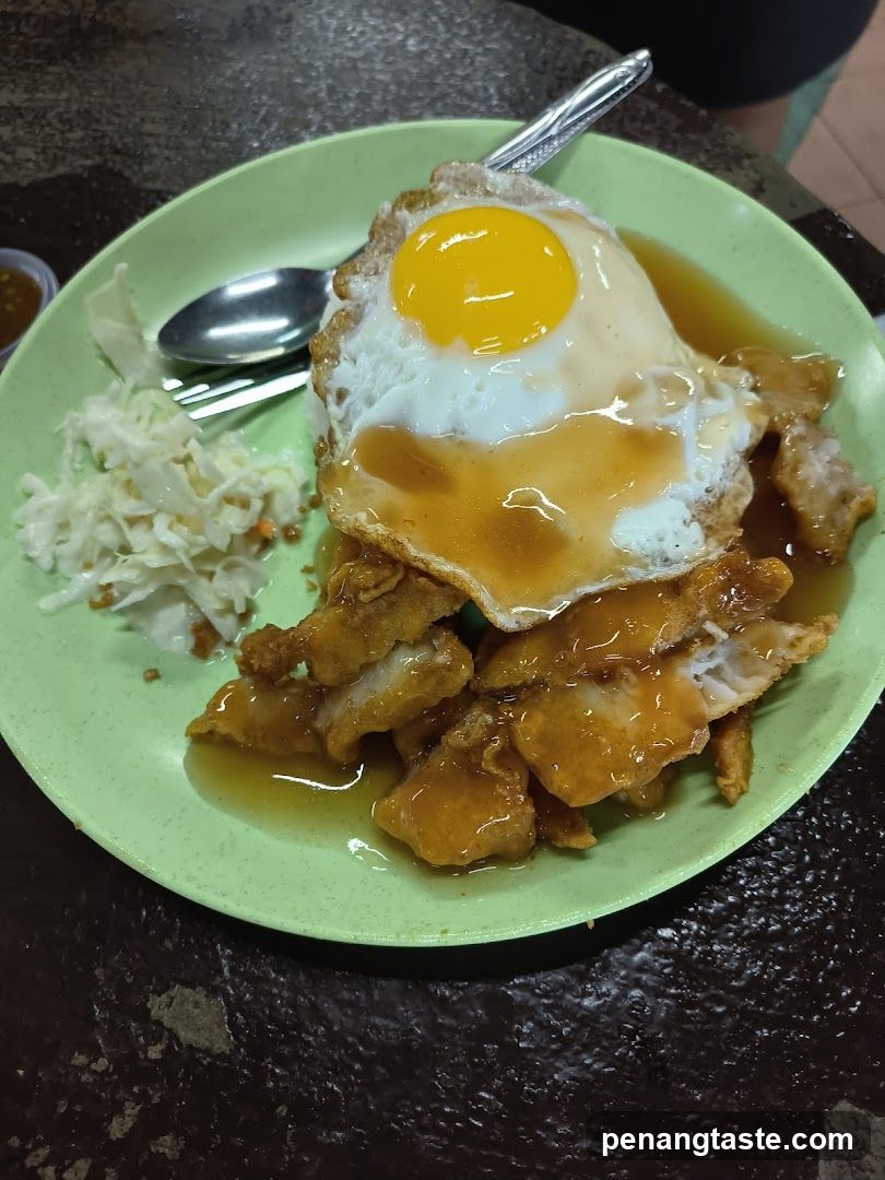 Fried Chicken with Egg and Coleslaw