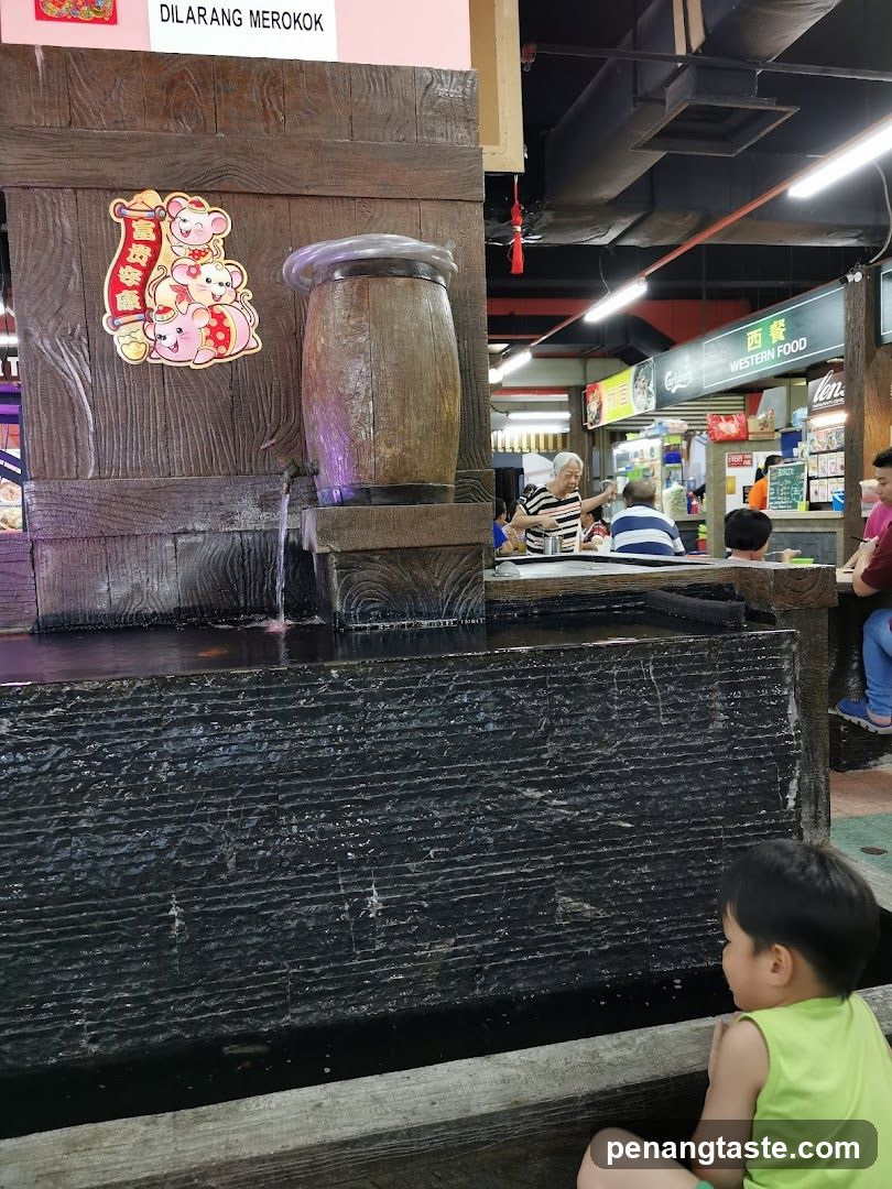 Market Interior with Water Feature