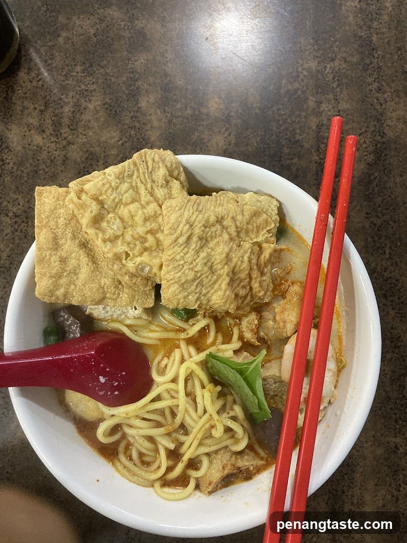 Bowl of Noodles with Tofu and Broth