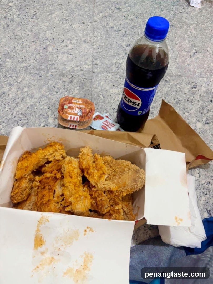 Fried Chicken Meal with Pepsi