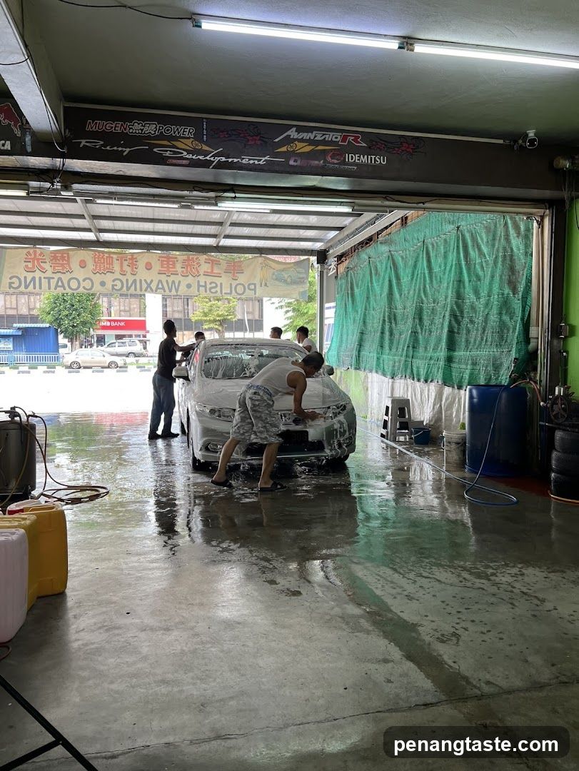 Car Wash Interior Scene