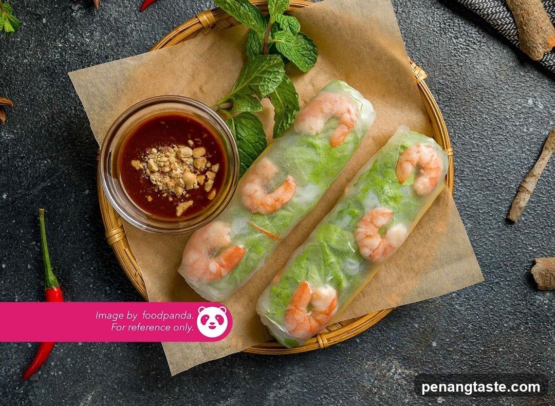 Fresh Spring Rolls with Shrimp and Mint