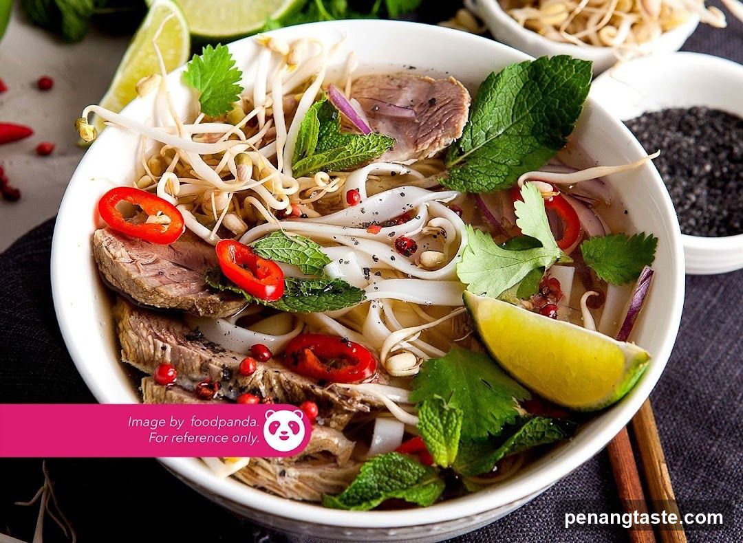 Bowl of Pho with Beef and Vegetables