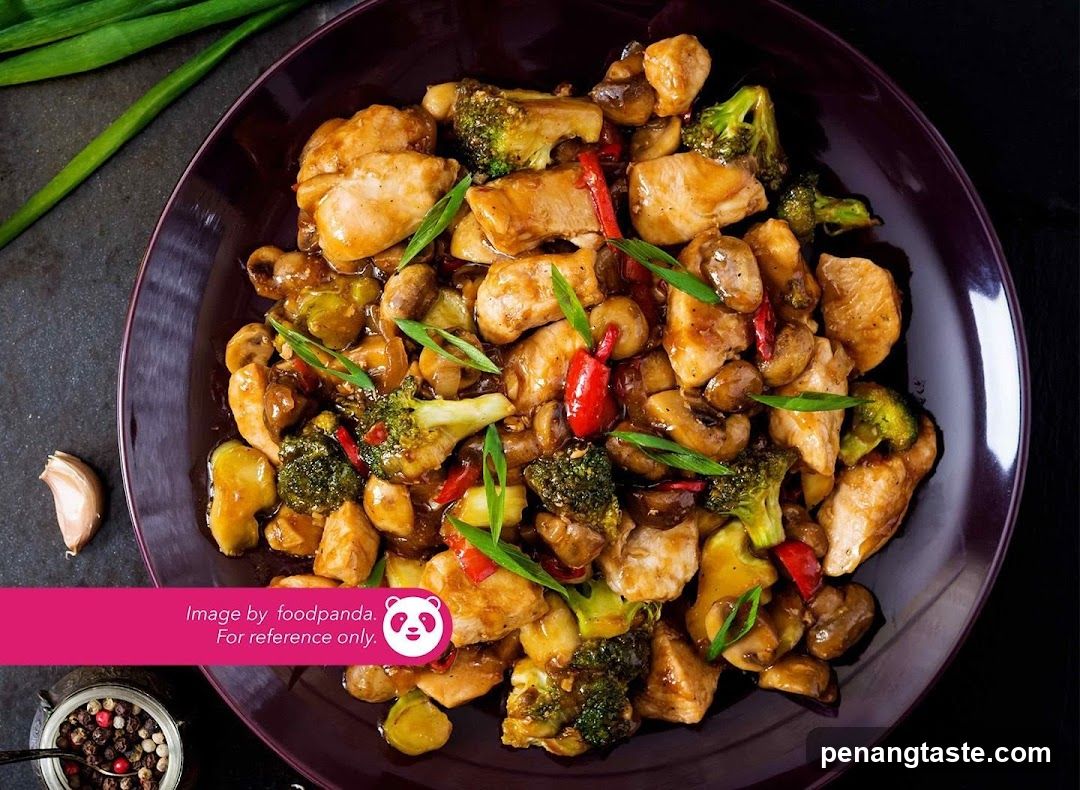 Stir-fried Chicken with Broccoli and Mushrooms