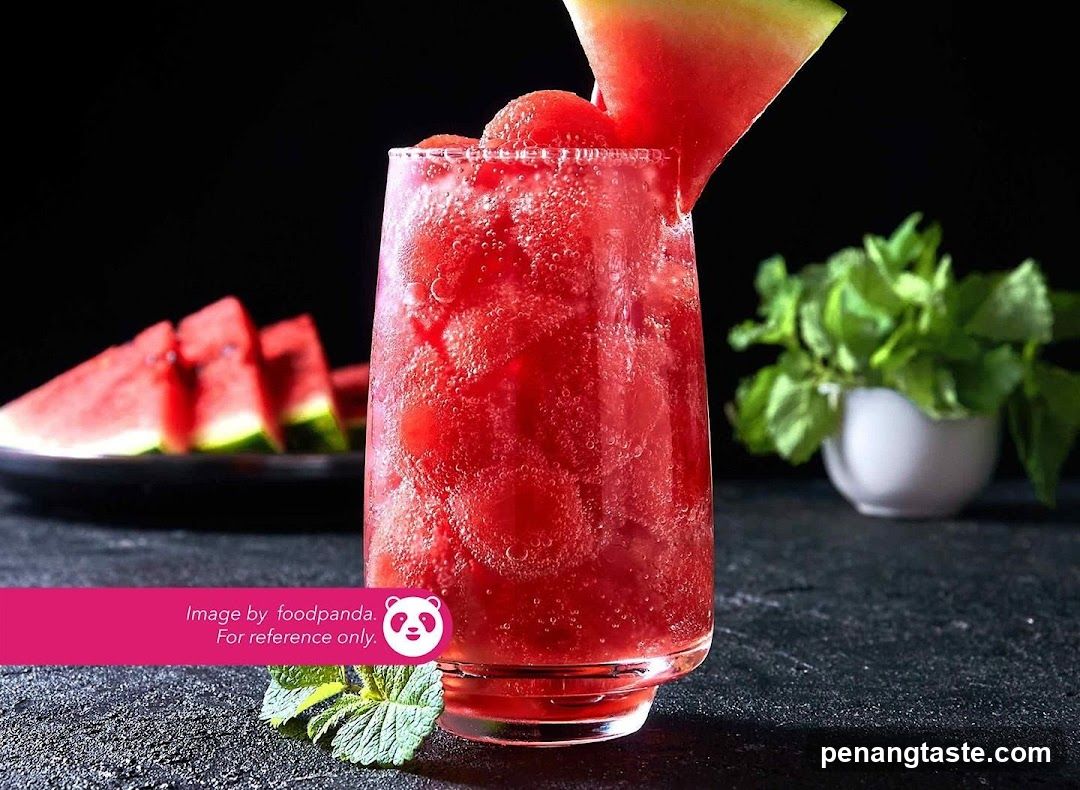 Watermelon Juice with Mint Garnish