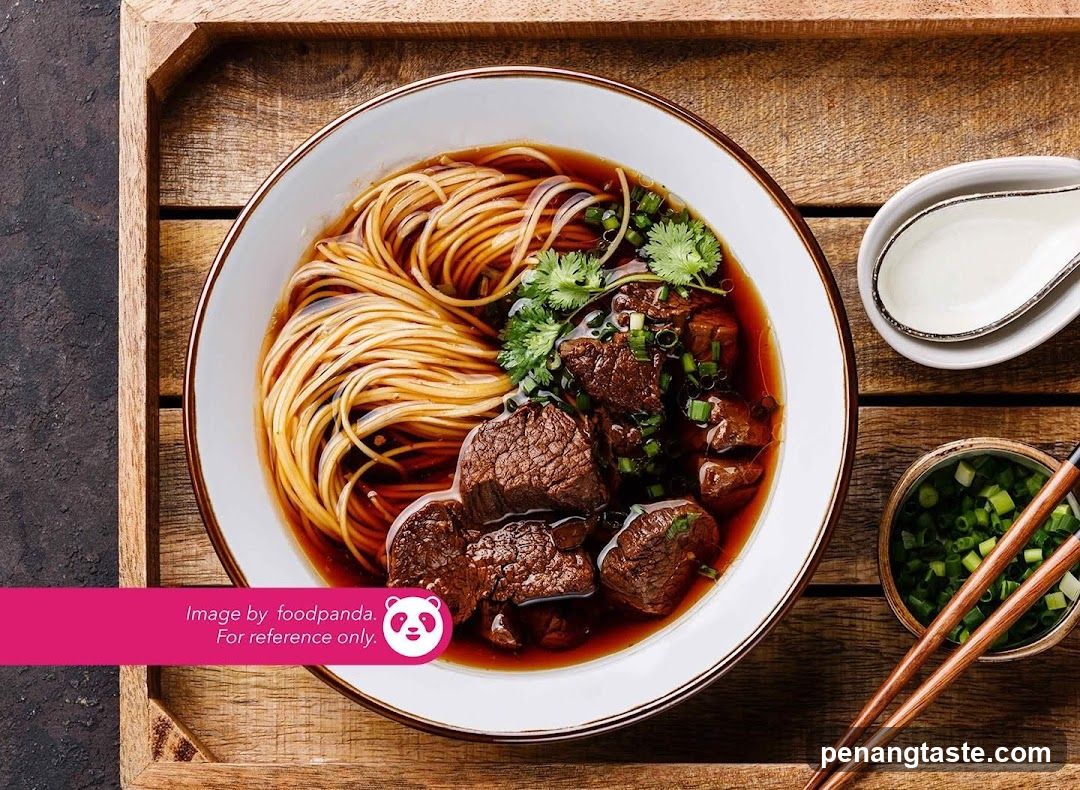 Braised Beef Noodles with Garnish