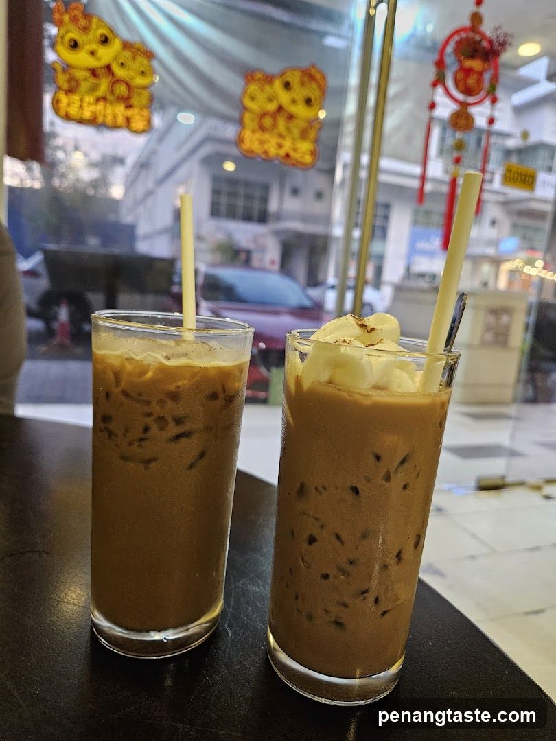 Iced Coffee Drinks on Table