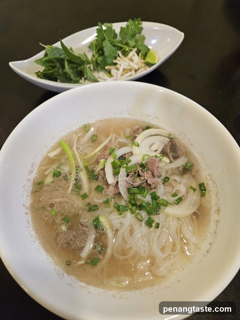 Bowl of Pho with Side Dish