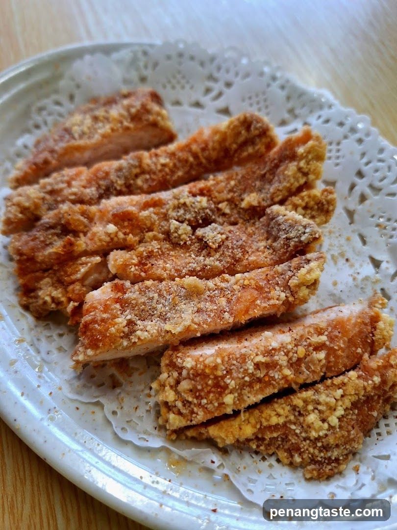 Breaded Meat Slices on Plate