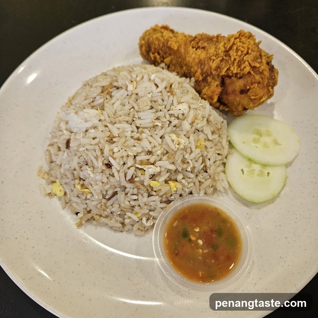 Fried Chicken and Rice Meal
