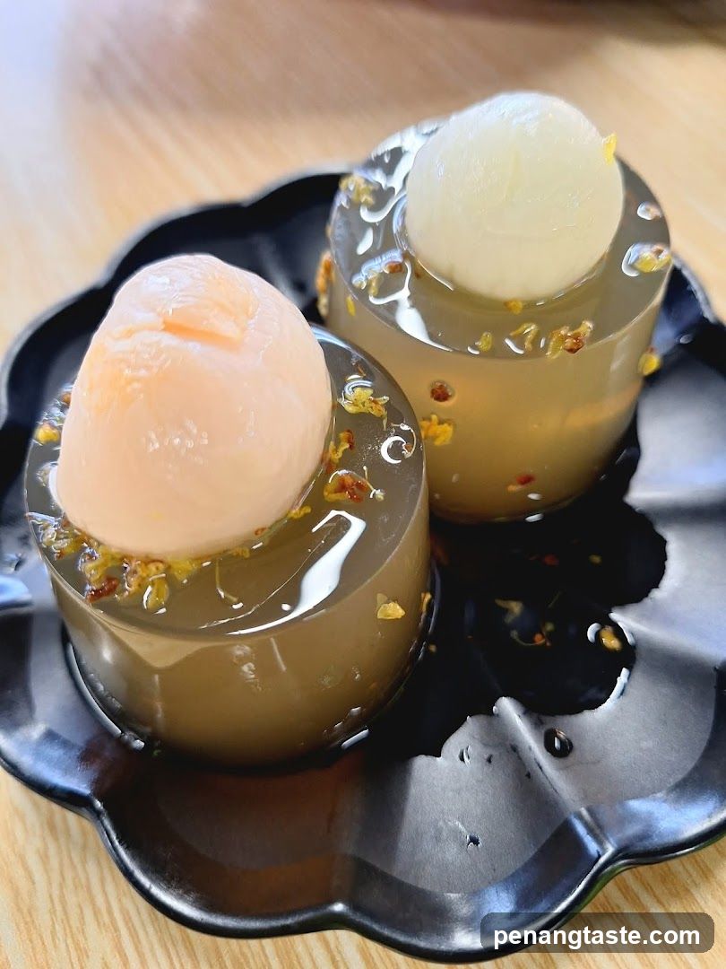 Ginger Jelly Dessert with Lychee