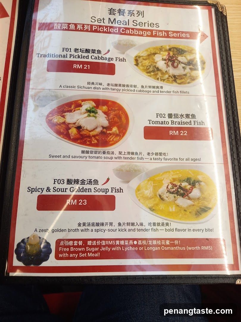 Pickled Cabbage Fish Series Menu
