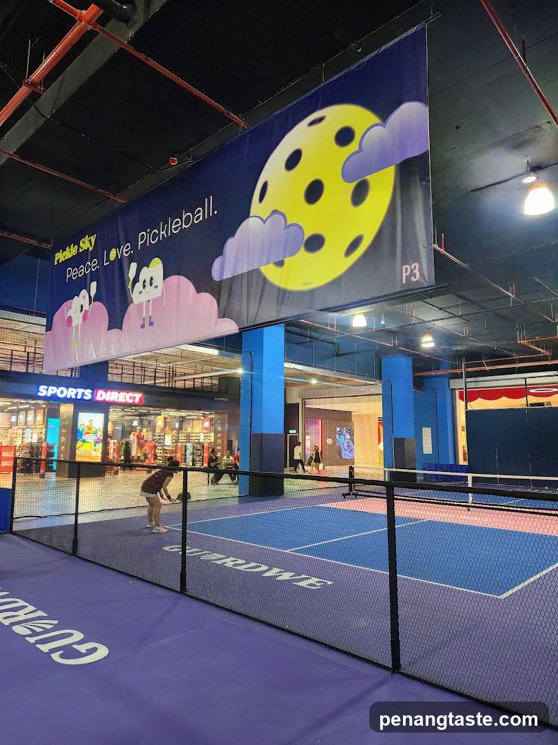 Indoor Pickleball Court with Sports Direct Storefront