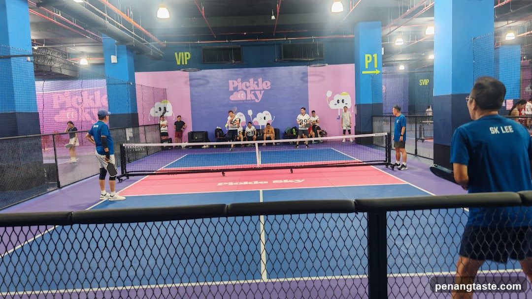 Indoor Pickleball Court Scene