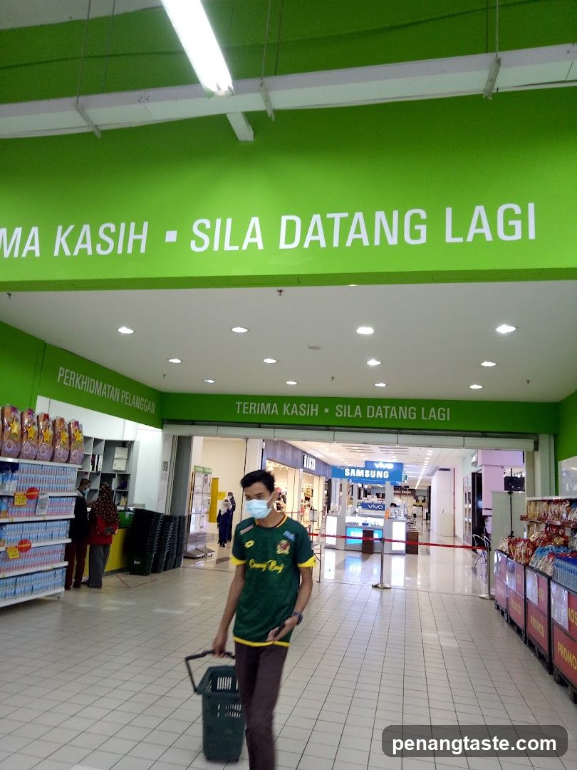 Grocery Store Interior with Customer