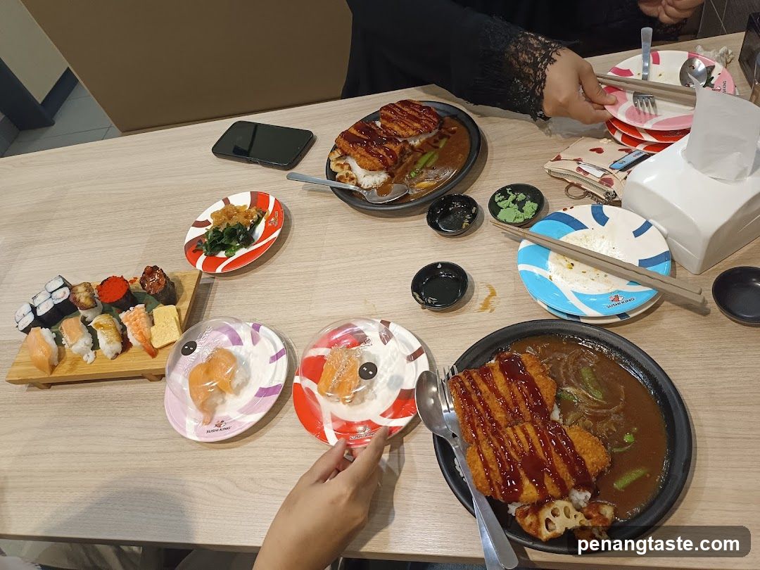Dining Table with Japanese Food