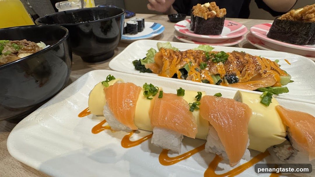 Sushi and Noodle Bowl Spread