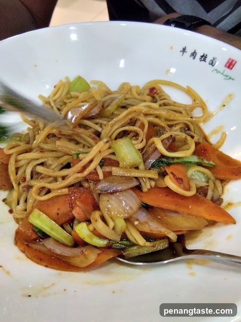Bowl of Stir-fried Noodles with Vegetables