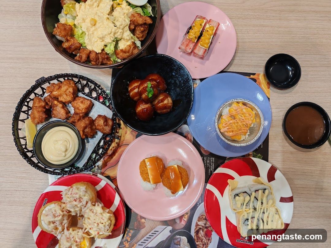 Sushi & Fried Food Spread