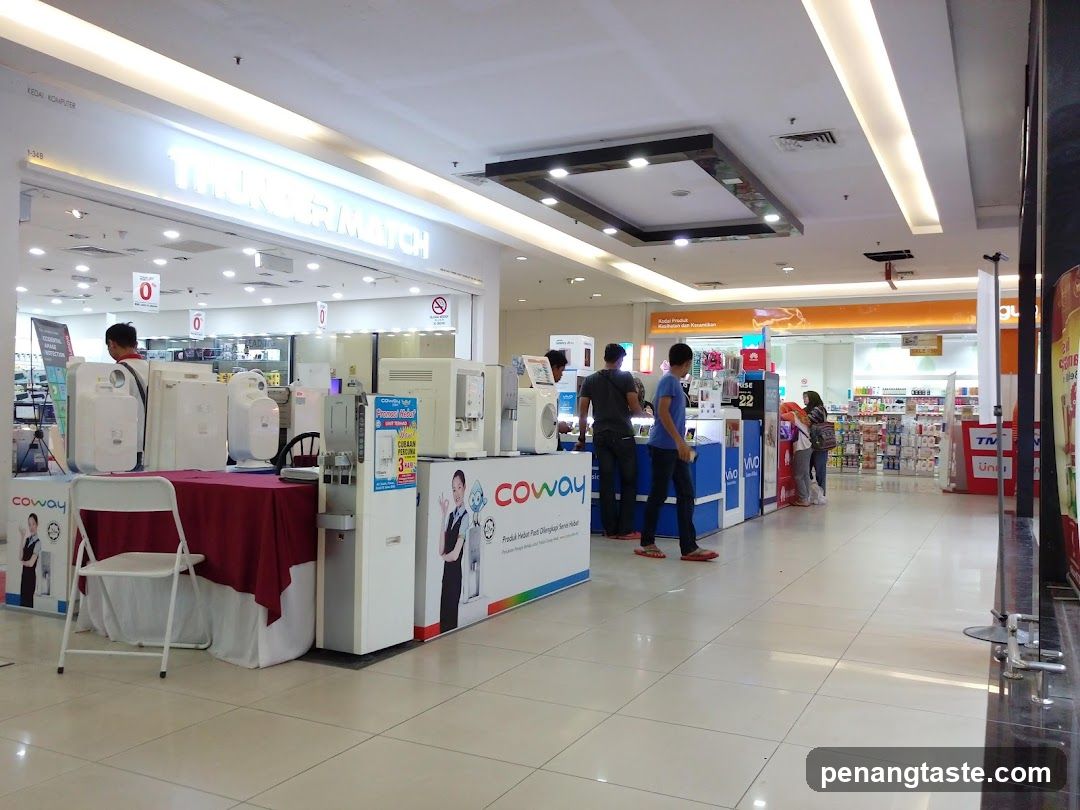 Shopping Mall Interior with Water Purifier Display