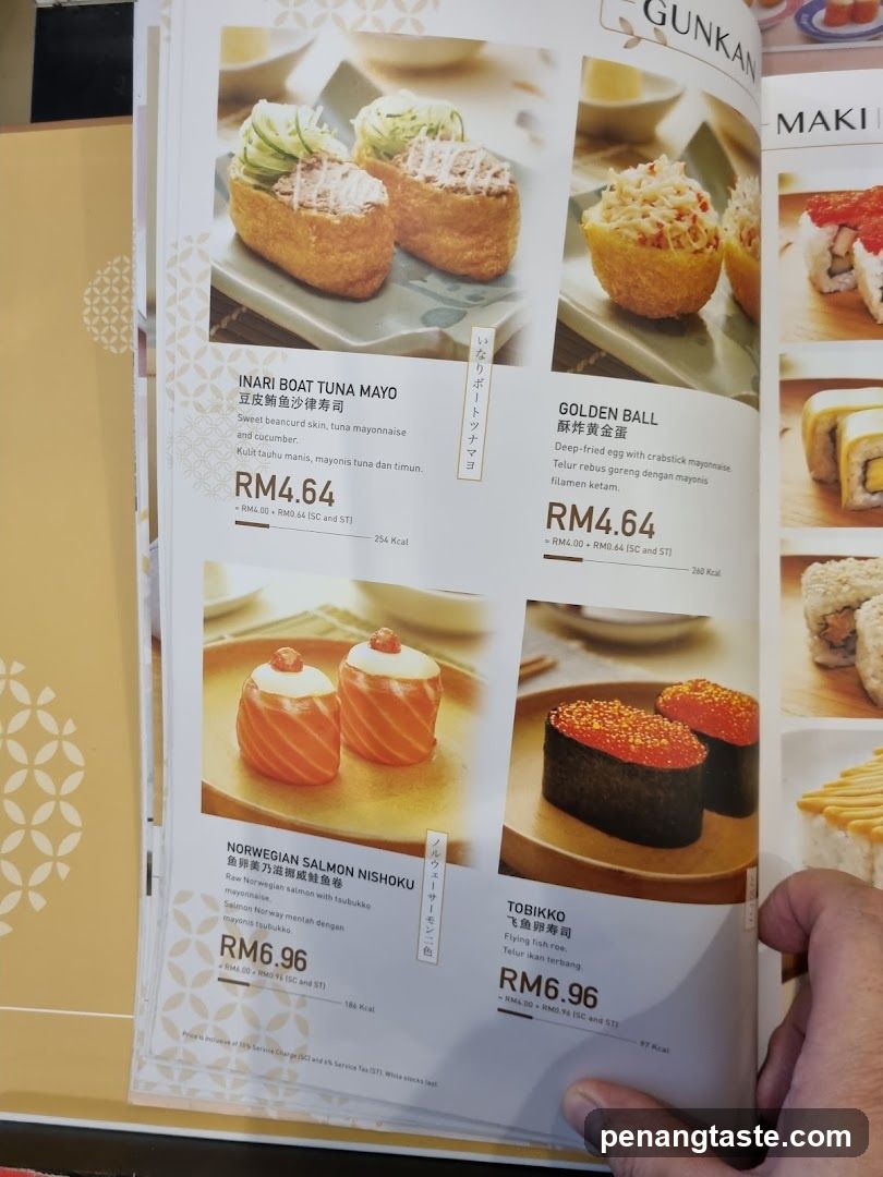 Sushi Menu Page