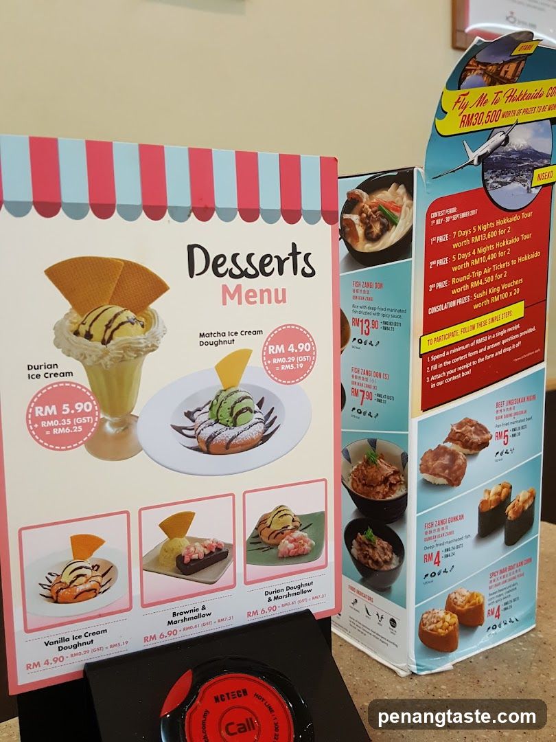 Desserts Menu Board