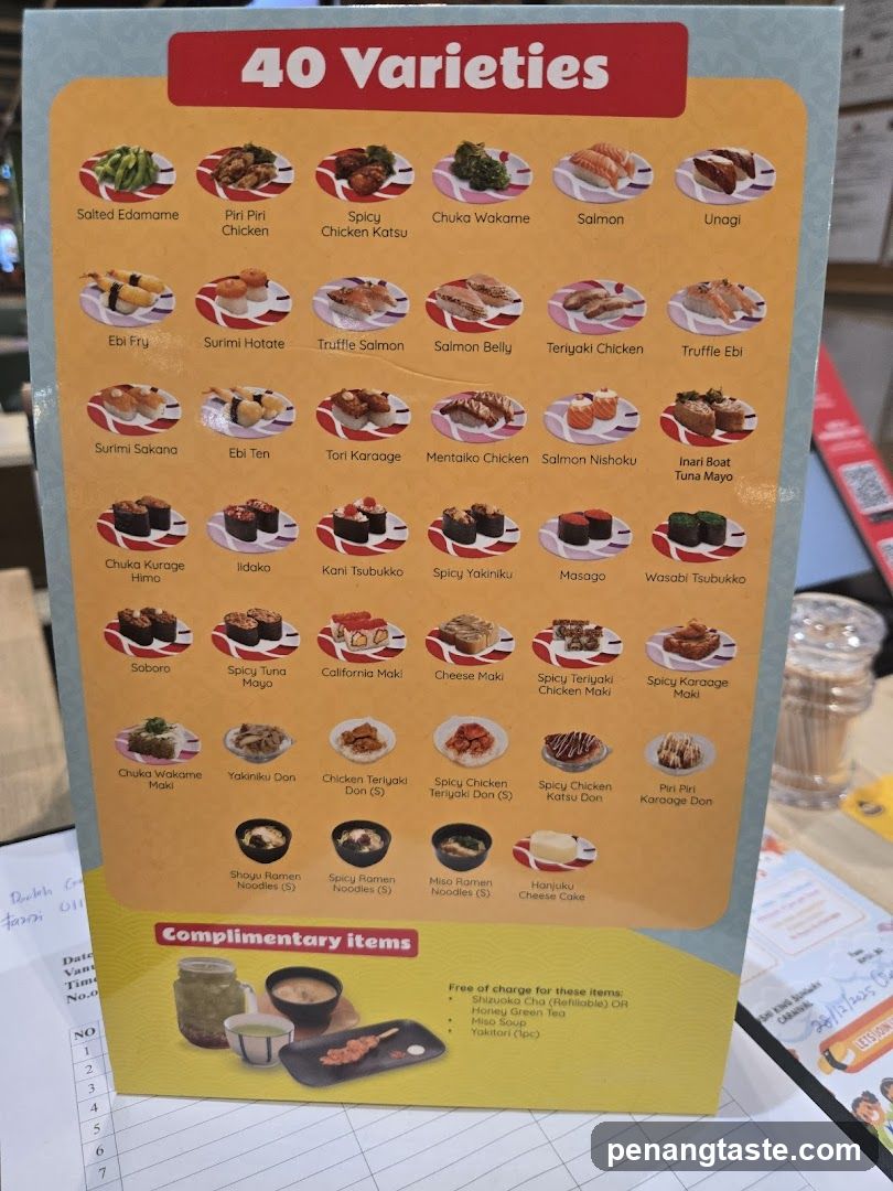 Sushi Menu Board