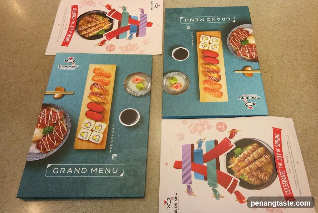 Sushi King Grand Menu Display
