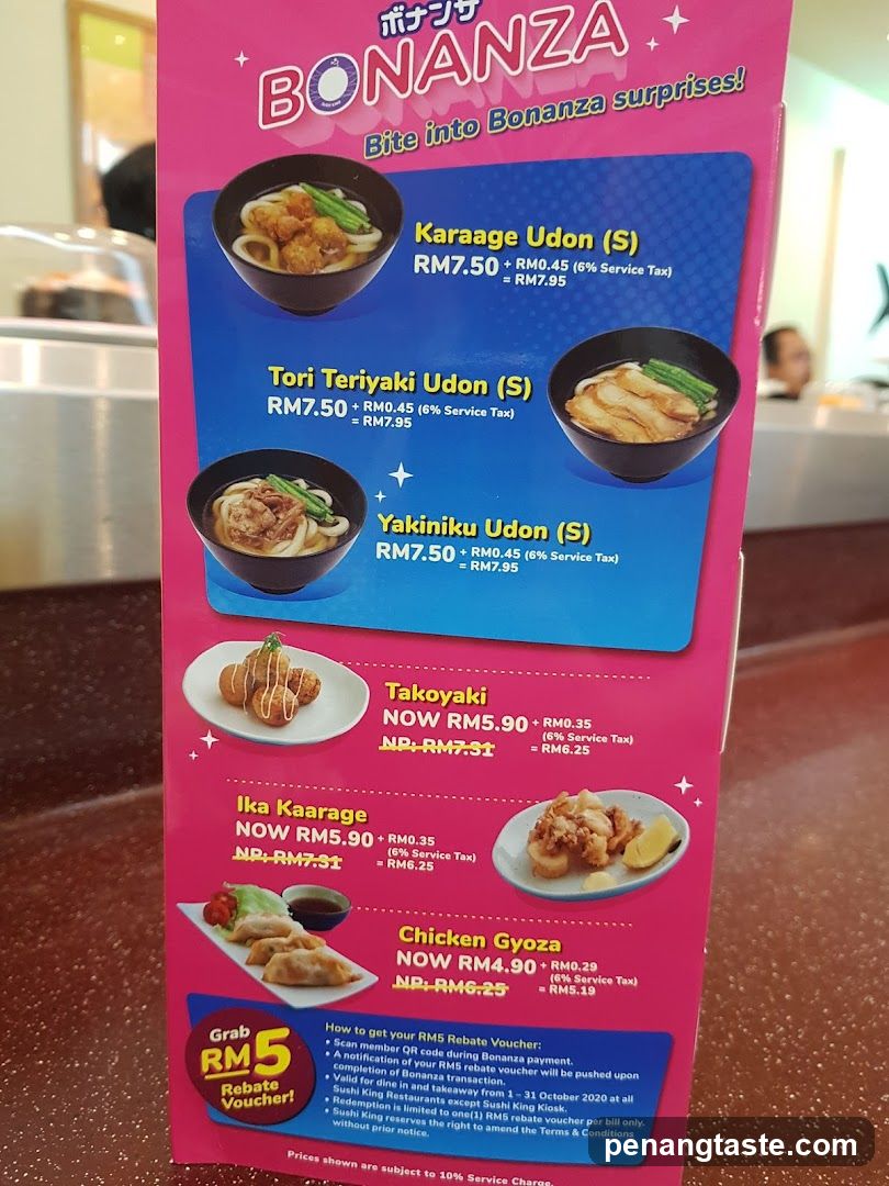 Bonanza Menu Board