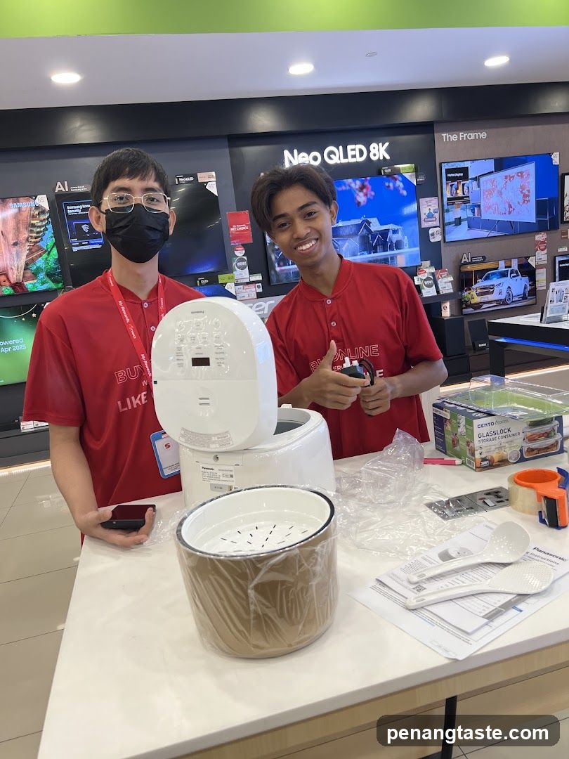 Electronics Store Interior with Staff and Products