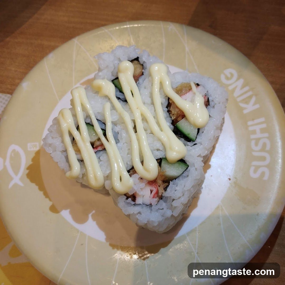 Sushi Roll with Mayonnaise Drizzle