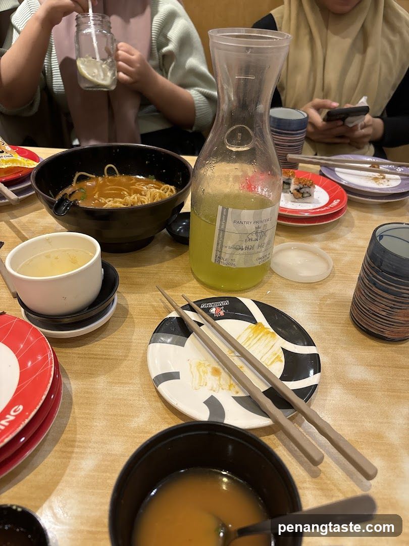 Dining Table with Japanese Food