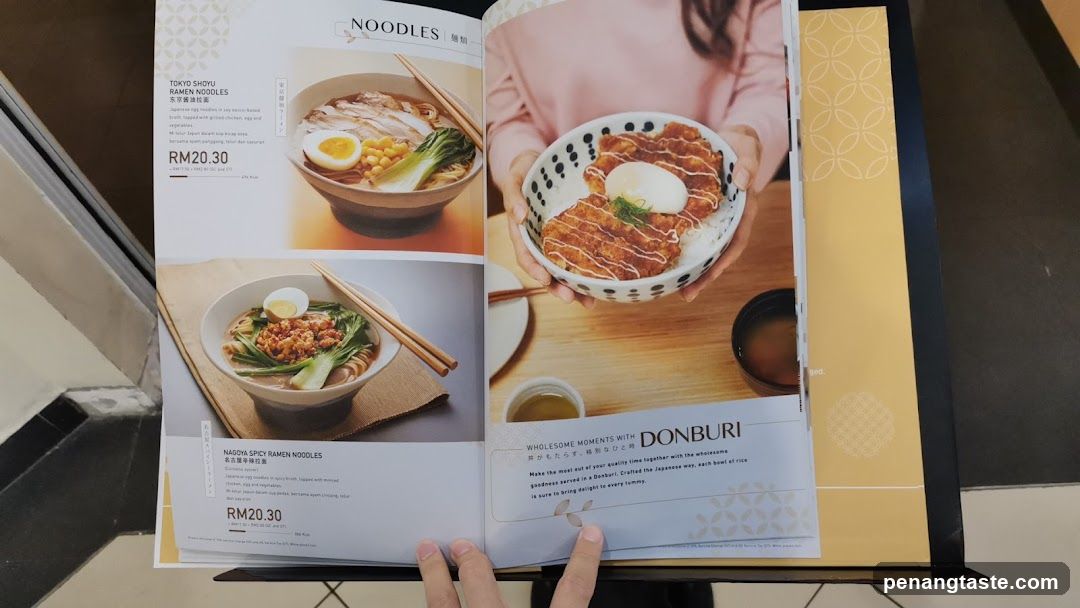 Noodles & Donburi Menu Page