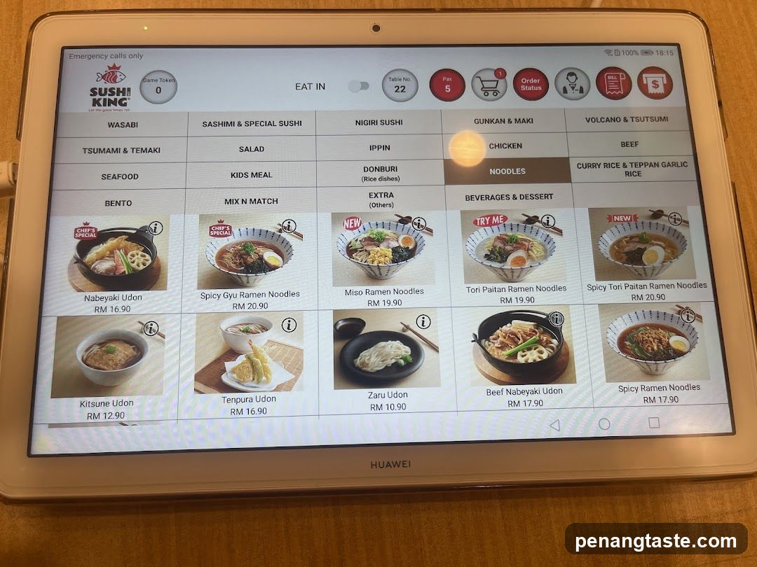 Sushi King Digital Menu Board