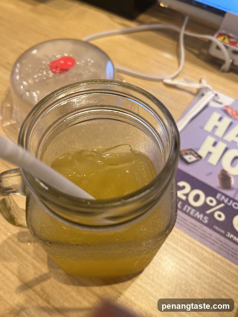 Iced Drink in Glass Jar