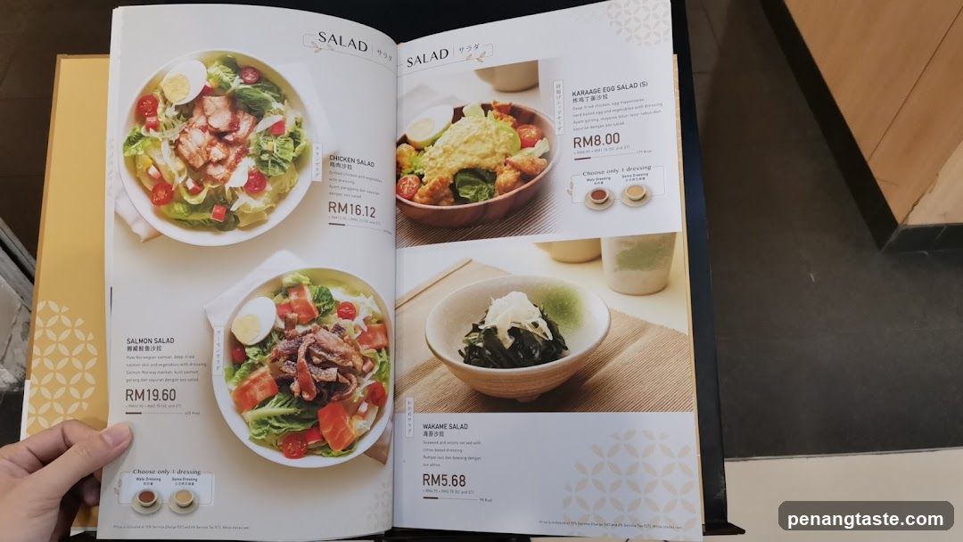Salad Menu Page