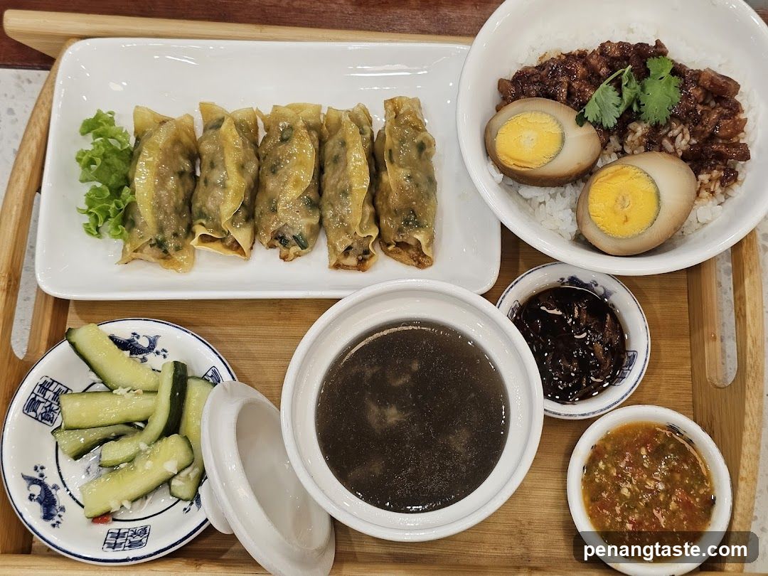 Dish Set with Dumplings and Rice Bowl