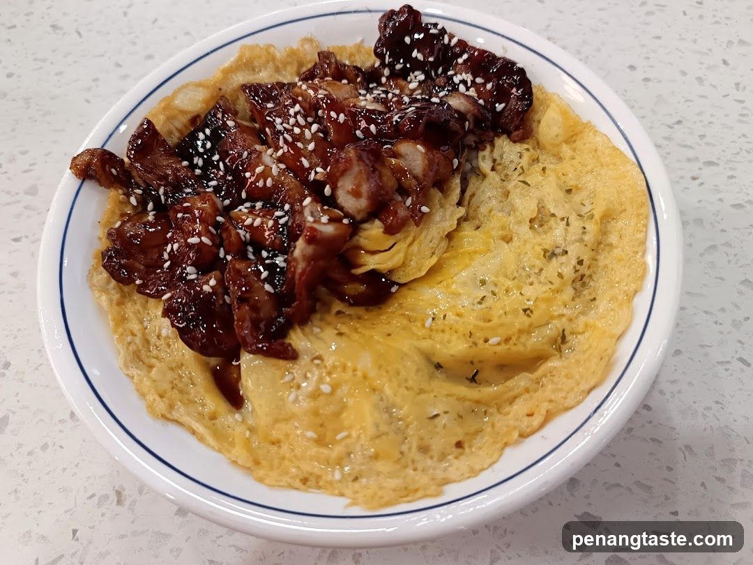 Roast Chicken with Egg Omelette
