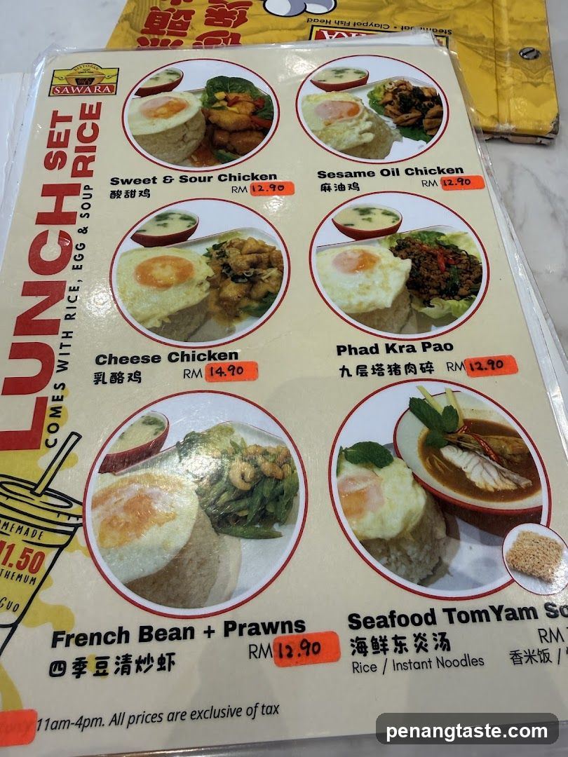 Sawara Lunch Set Menu