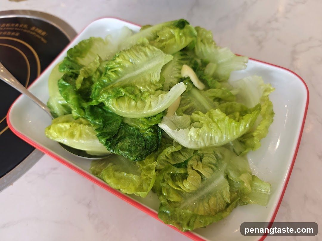 Steamed Lettuce Dish