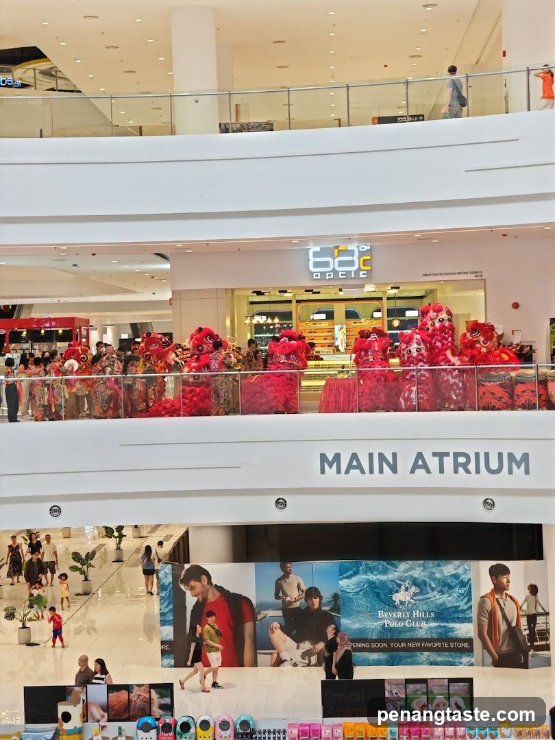 Lion Dance Performance in Mall Atrium