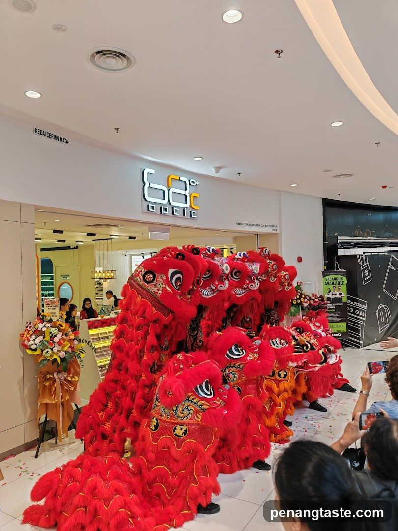Lion Dance Performance in Mall