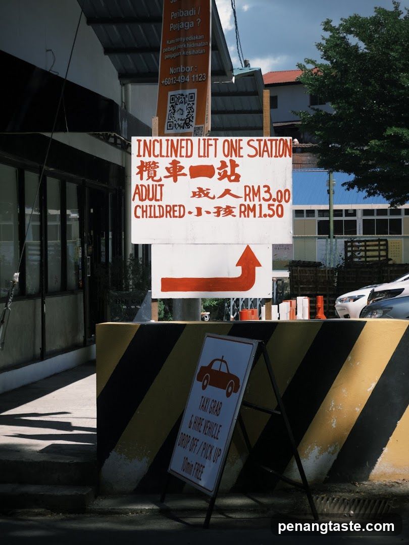 Inclined Lift One Station Signage