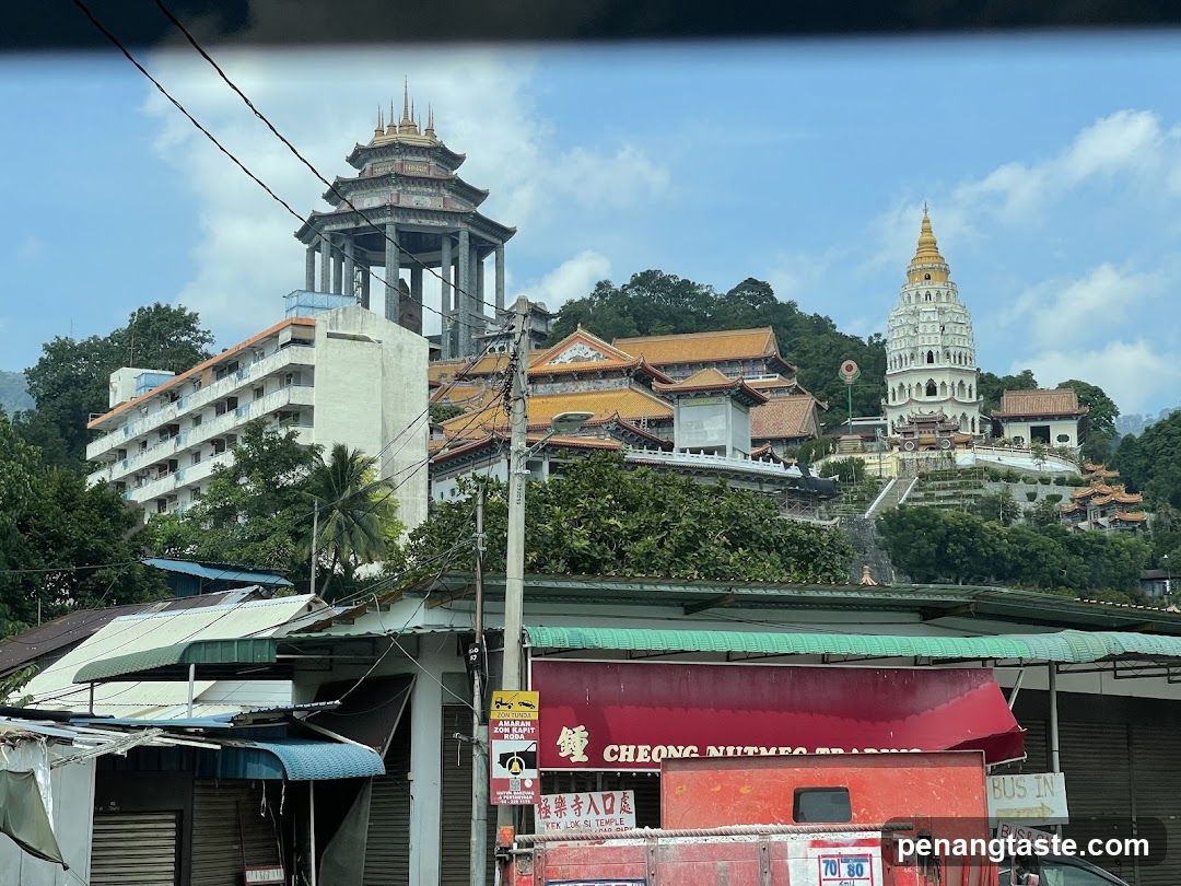 Street View with Temple and Shops