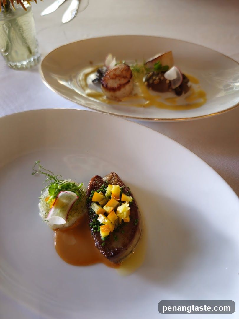 Elegant Plated Seafood Dish